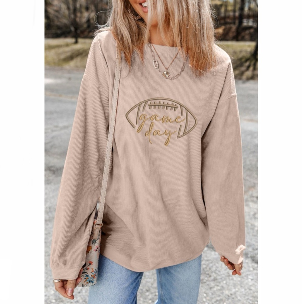 Game Day Embroidered Corduroy Sweatshirt - Picture 3 of 4